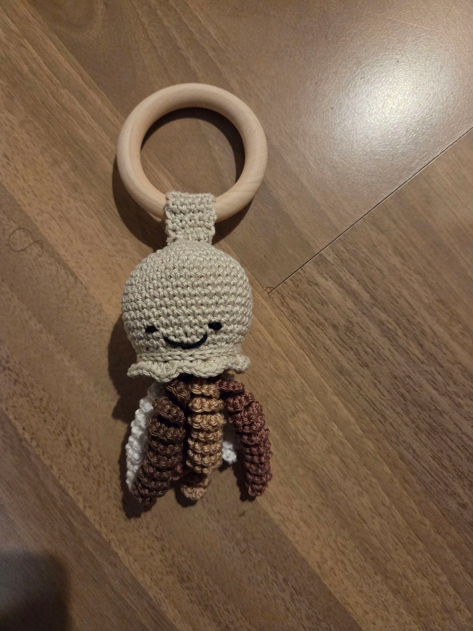 Zelfgehaakte bijtring octopus